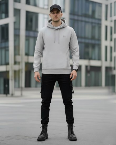 Men’s Premium Light Grey Hoodie