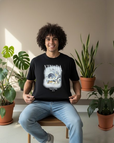 Nevada Photo Effect Print Heavy GSM Streetwear T-Shirt