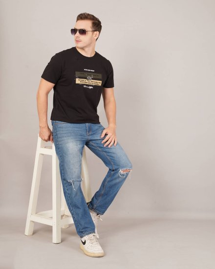 Men's Black Motivational Graphic T-Shirt
