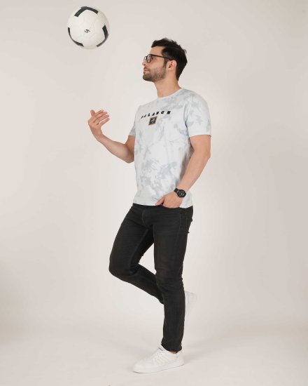 Men's White Tie-Dye "BALANCE" Graphic T-Shirt