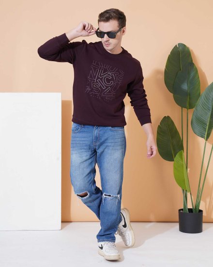 Men’s Maroon Graphic Sweatshirt – “DAVNO 1993” Edition