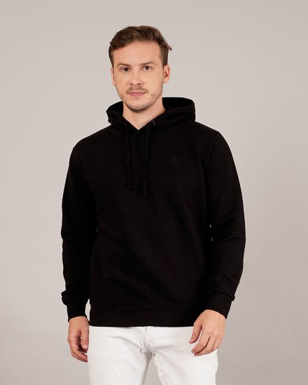 Men’s Black Solid Hoodie