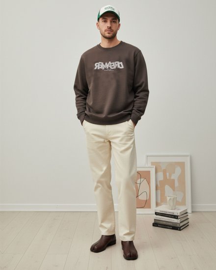 Brown Soil Printed Sweatshirt