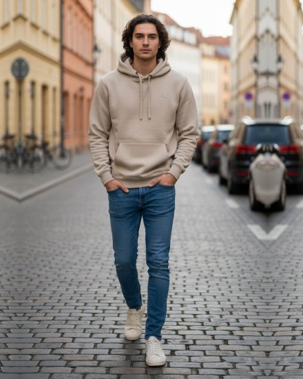 Men’s Premium Beige Hoodie
