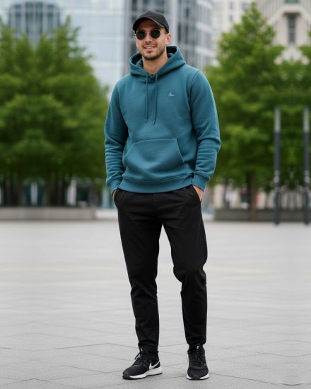 Men’s Premium Teal Blue Hoodie