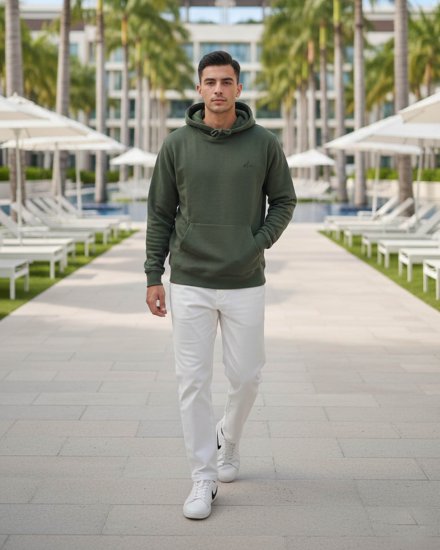 Men’s Premium Olive Green Hoodie