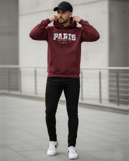 Men’s Premium Wine Printed Hoodie
