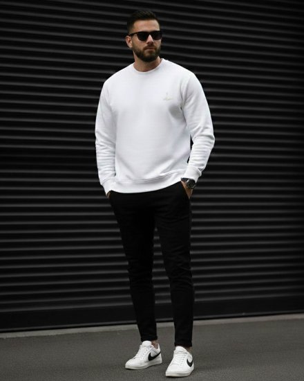 Men’s Premium White Sweatshirt