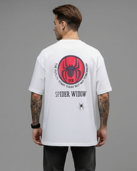 Men’s Spider Widow Oversized Heavy GSM Ultra Soft Cotton Back Print T-Shirt