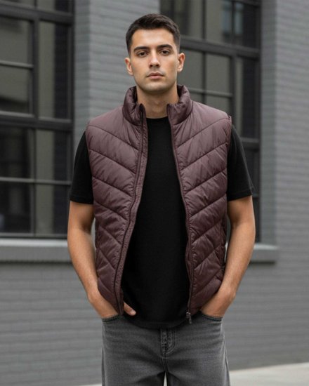 Men’s WINE Quilted Puffer Jacket