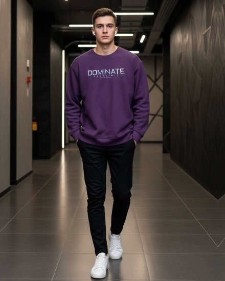 Purple Round-Neck Sweater