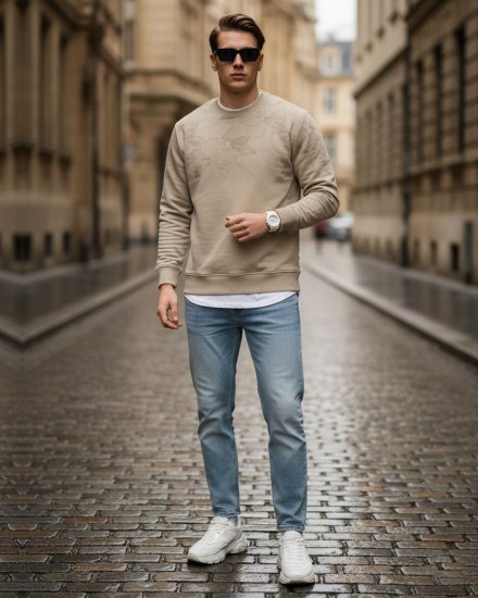 Men's Premium Beige sweatshirt
