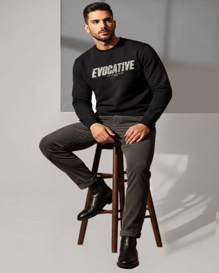 Black Printed Sweatshirt