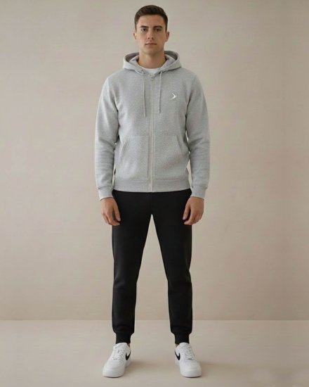 Men’s Premium Grey Full Zipper hoodie