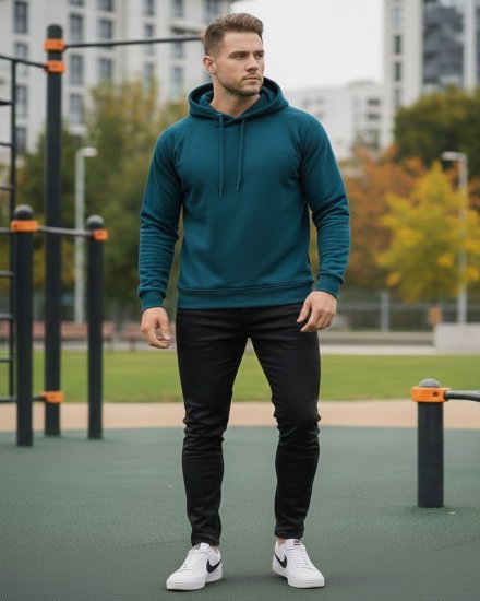 Men’s Premium Teal Blue Hoodie