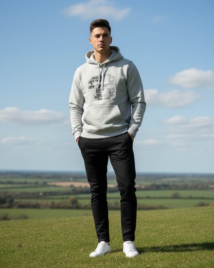 Men’s Premium Silver Birch Printed Hoodie
