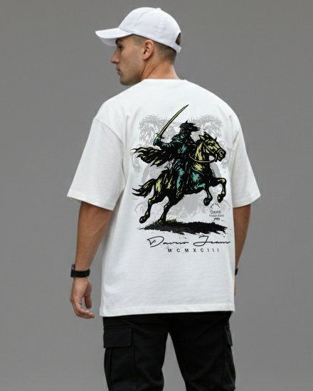 Heavy weight Cotton T-Shirt with Powerful Back Graphic