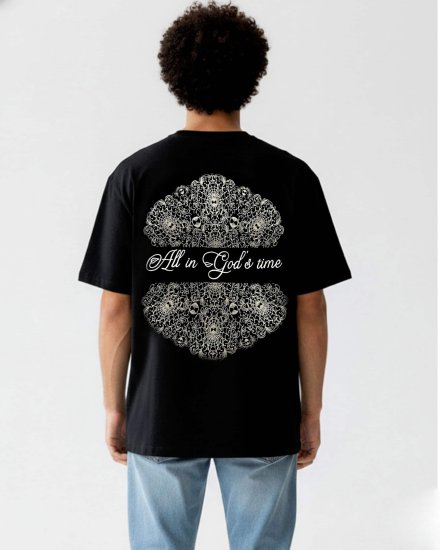 All in God’s Time – Heavy GSM Streetwear T-Shirt with Puff & Embroidery